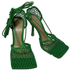 Bottega Veneta Sandales Stretch Web Grass Vert