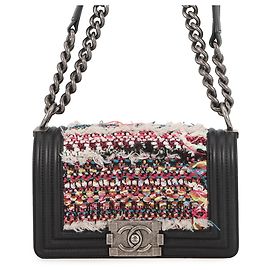 Chanel Black Matelassé Chain Shoulder Bag Black Multiple colors