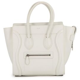 Céline Bolsa Celine Luggage Micro Shopper Branco