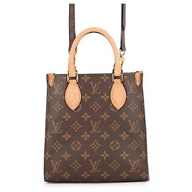 Louis Vuitton Monogram Sac Plat BB Handtasche M46265 Braun Rot