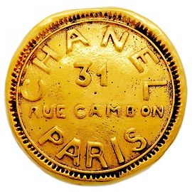 Broche Chanel Cambon Circle Dorado