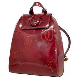 Cartier Happy Birthday Leather Backpack Dark red
