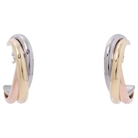 Cartier Trinity Mini Model 18K Gold Stud Earrings Other