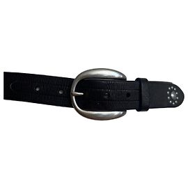 Cintura Polo Ralph Lauren in pelle nera con borchie Nero