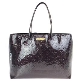 Louis Vuitton Wilshire MM Patent Leather Tote Lila