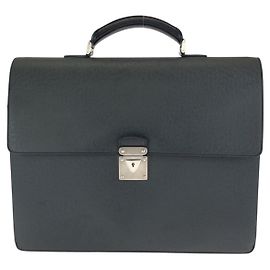 Louis Vuitton Taiga Leather Briefcase Black