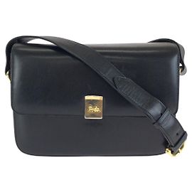 Céline Borsa a Spalla Celine Vintage Leather Horse Carriage Nero