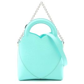 Tiffany & Co Leather 2WAY Handbag Blue