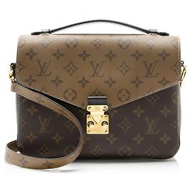 Pochette Metis Shoulder Bag en Monogramme Reverse Louis Vuitton Noir