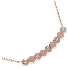 Chaumet K18PG Diamond Be My Love Necklace Metallic