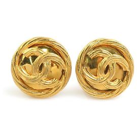 Boucles d'oreilles à clip dorées Chanel Doré