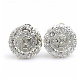 Orecchini Chanel Mademoiselle Metal Silver Argento