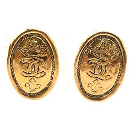 Boucles d'oreilles à clip dorées Chanel Doré