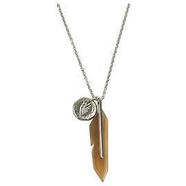 Louis Vuitton Men's Necklace Brown Silvery