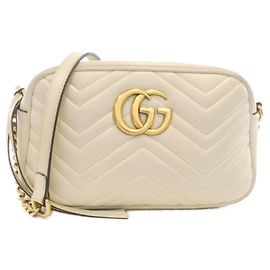 Bolsa de Ombro Gucci GG Marmont Branco