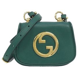 Gucci Blondie 698635 Kartenetui aus grünem Leder Grün