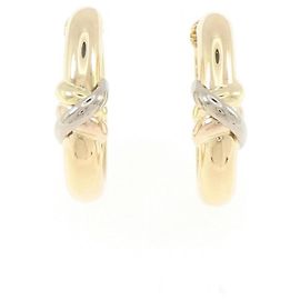 Cartier Three Gold Thread Ohrringe Golden
