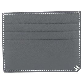 Tarjetero H Sellier Hermès en Gris Castaño