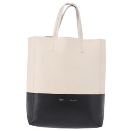 Céline Celine Vertical Bi-Cabas Tote Leder Large Weiß