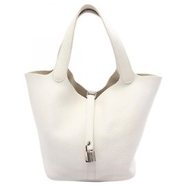 Hermès Hermes Picotin Lock MM Handtasche Weiß