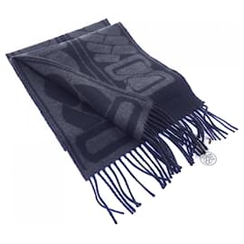 Sciarpa Hermès CLIC CEST NOUE Marrone Nero