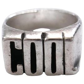 Autre Marque Anello a Sigillo Versani COOL in Argento 925 Silver hardware