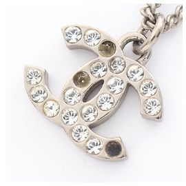 Collar Chanel Coco Mark con pedrería Plata Otro