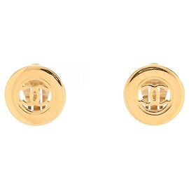 Pendientes Chanel Coco Mark Circle Dorado