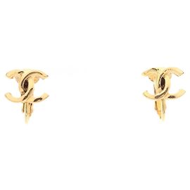 Boucles d'oreilles clip Chanel Coco Mark plaqué or Doré