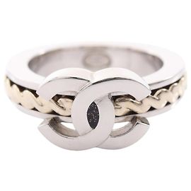 Chanel Coco Mark Ring Silber Golden