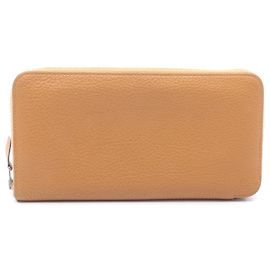 Hermès Hermes Azap Long Caramel Round Zip Wallet Brown Caramel