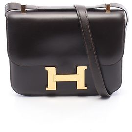 Hermès Bolsa de ombro Hermes Constance 23 Ebene Marrom
