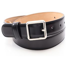 Balenciaga Black Leather Belt Black