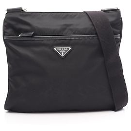 Borsa a Spalla Prada TESSUTO + SAFFI Nero