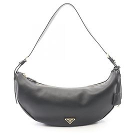 Borsa a Spalla Prada Demi Lune Large Nero