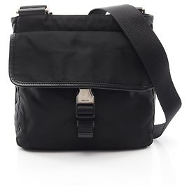 Borsa a tracolla con logo Triangle Prada Nero