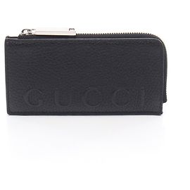 Monedero de cuero negro Gucci Negro