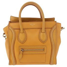Céline Celine Luggage Smooth Leather Nano Jaune