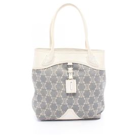 Céline Celine Paris Macadam Tote Bag Weiß Blau