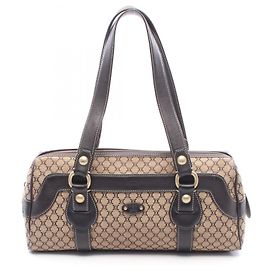 Céline Sac Boston Mini Celine Macadam Marron Beige
