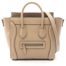Céline Borsa a mano Celine Luggage Nano Shopper Beige