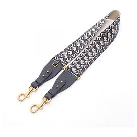 Christian Dior Dior Oblique Alça de Ombro Bege Azul marinho