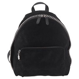 Stella Mc Cartney Stella McCartney Falabella Front Zip Shaggy Deer Mini Black