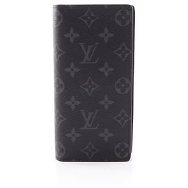 Cartera larga plegable Louis Vuitton Brazza Negro
