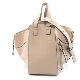 Loewe Hammock Small 2-Way Leather Handbag Beige