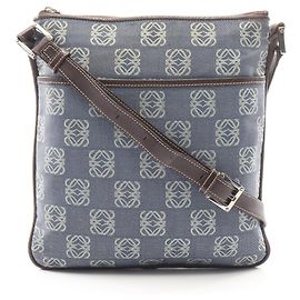Borsa a Spalla Loewe Anagram Marrone Blu