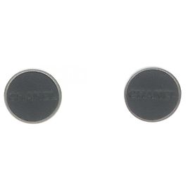 Brincos de pressão com logótipo CHANEL Preto Prata