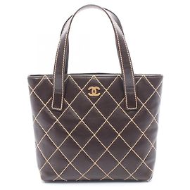 Sac cabas Chanel Wild Stitch Marron