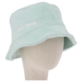 Chapéu bucket Miu Miu Pile S Green Auth 190493M Verde