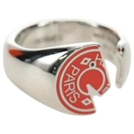 Hermès HERMES Carrousel Ring Ag925 Silber Authentisch 190466M Silber